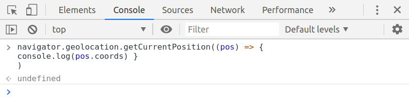 Console with Feature Policy