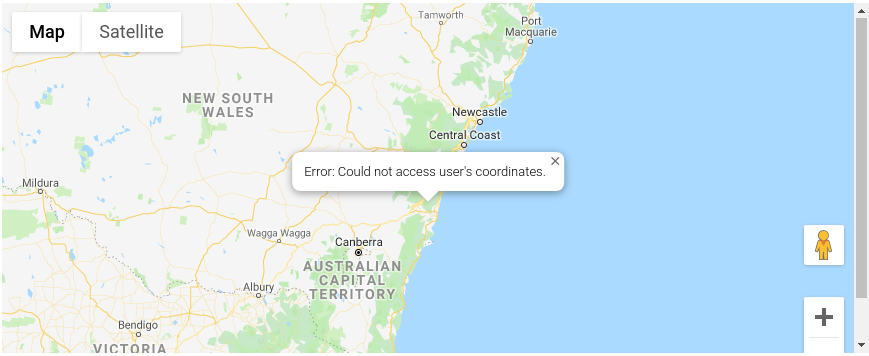Geolocation disabled
